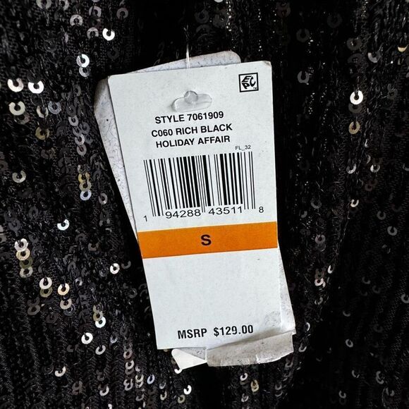 CeCe One Shoulder Sequin Dress With Bow NWT - Picture 7 of 10